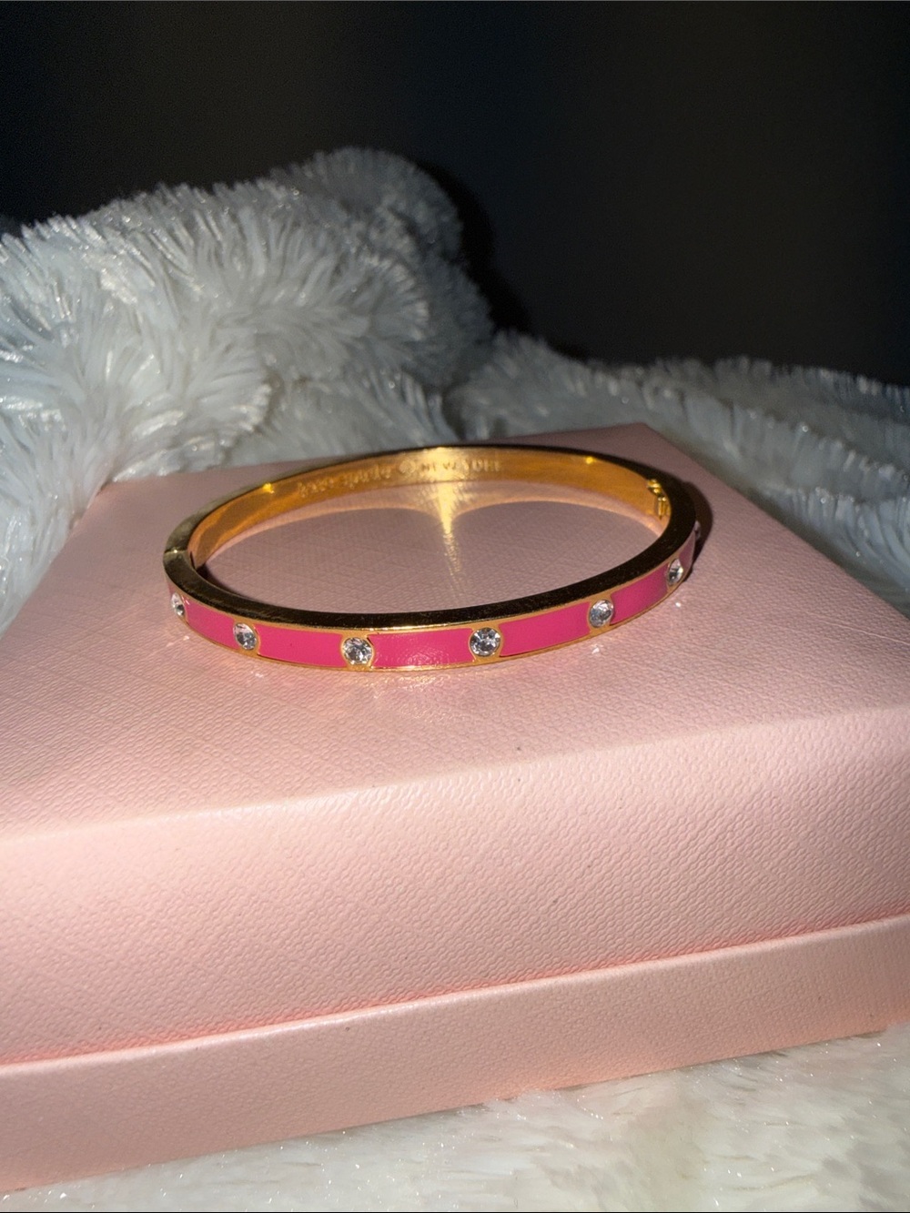 Kate Spade New York Hot Pink Crystal Bangle Bracelet